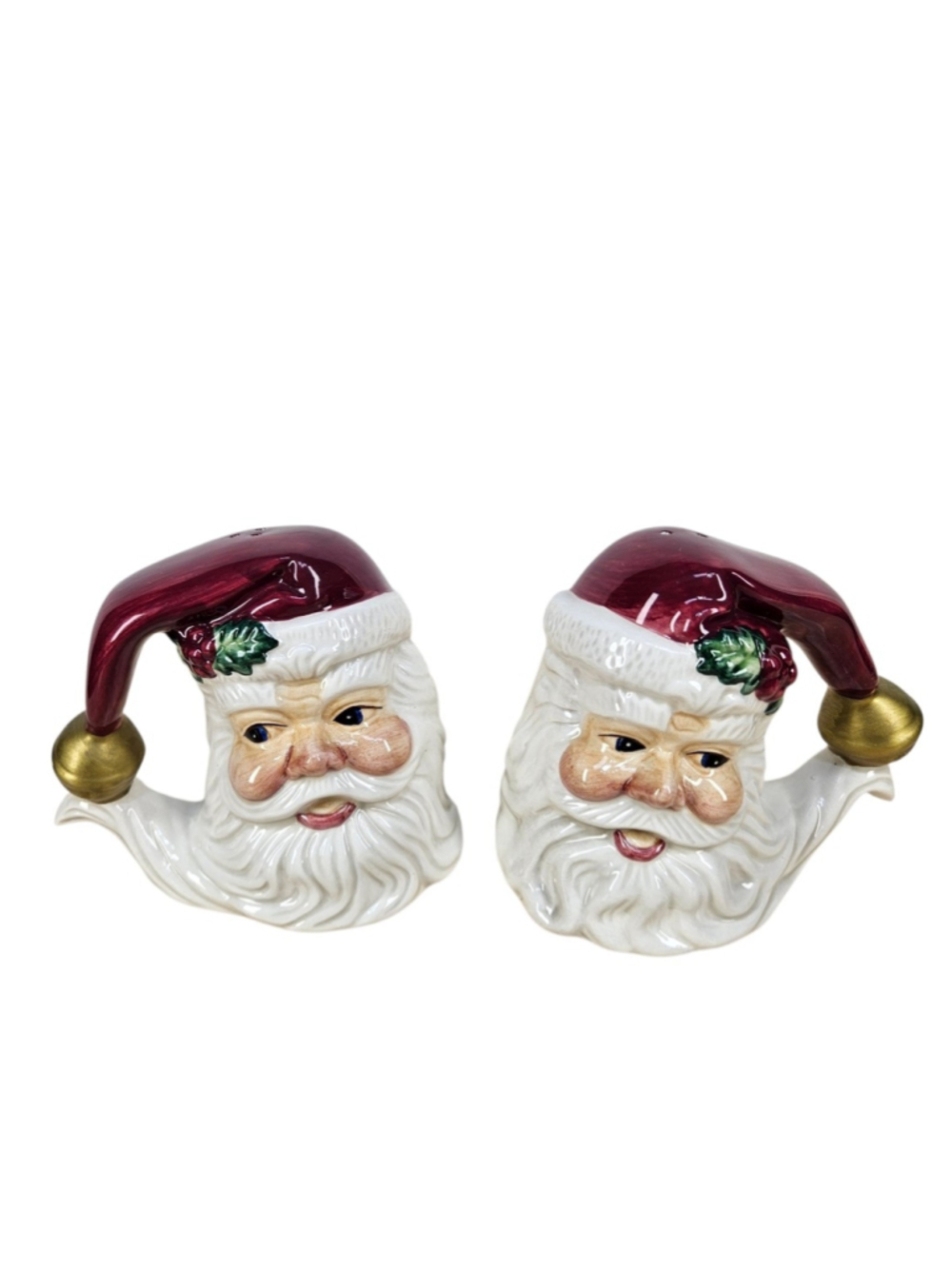 Vintage Fitz & Floyd Omnibus Santa Claus S & P Shakers Holiday Collectible